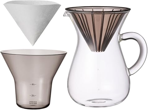 KINTO SCS 27644 Coffee Carafe Set, 4 Cups, Plastic, Microwave and Dishwasher Safe, Gift, Present