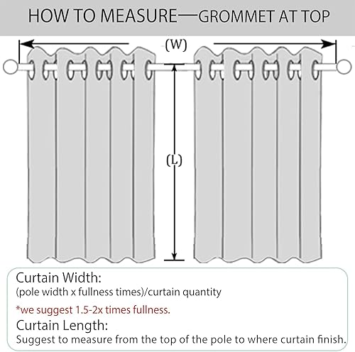 Miniatura 7 de Macochico Cortinas de felpilla 100% opacas extra anchas para puertas corredizas de vidrio, cortinas térmicas para dormitorio, sala de estar, suaves