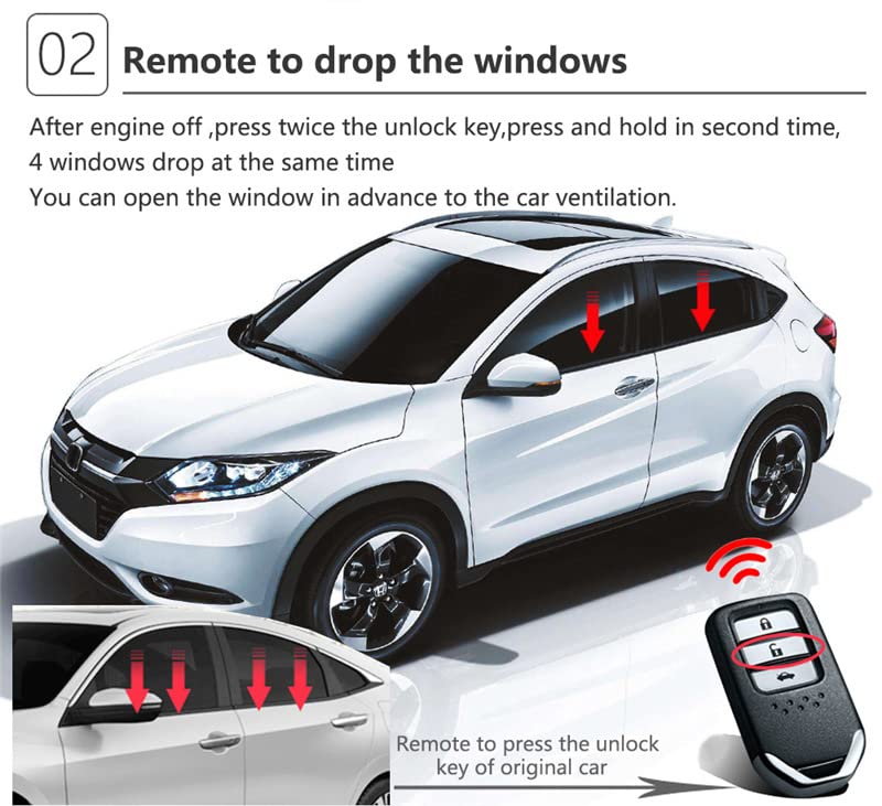 Forten Kingdom Car Auto Window Lift Close Closer Open Mirror folding + Close sunroof Kit Module System Device For Toyota Camry 2018-2020