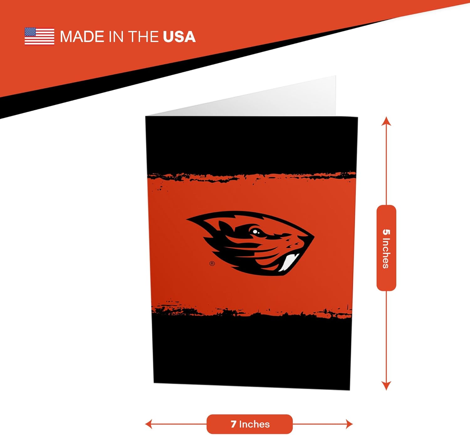 Desert Cactus Oregon State University 5x7 Inch Greeting Card OSU Beavers Single Folded Cardstock with Envelope Party Celebration Officially Licensed (5x7 Card B - Birthday)