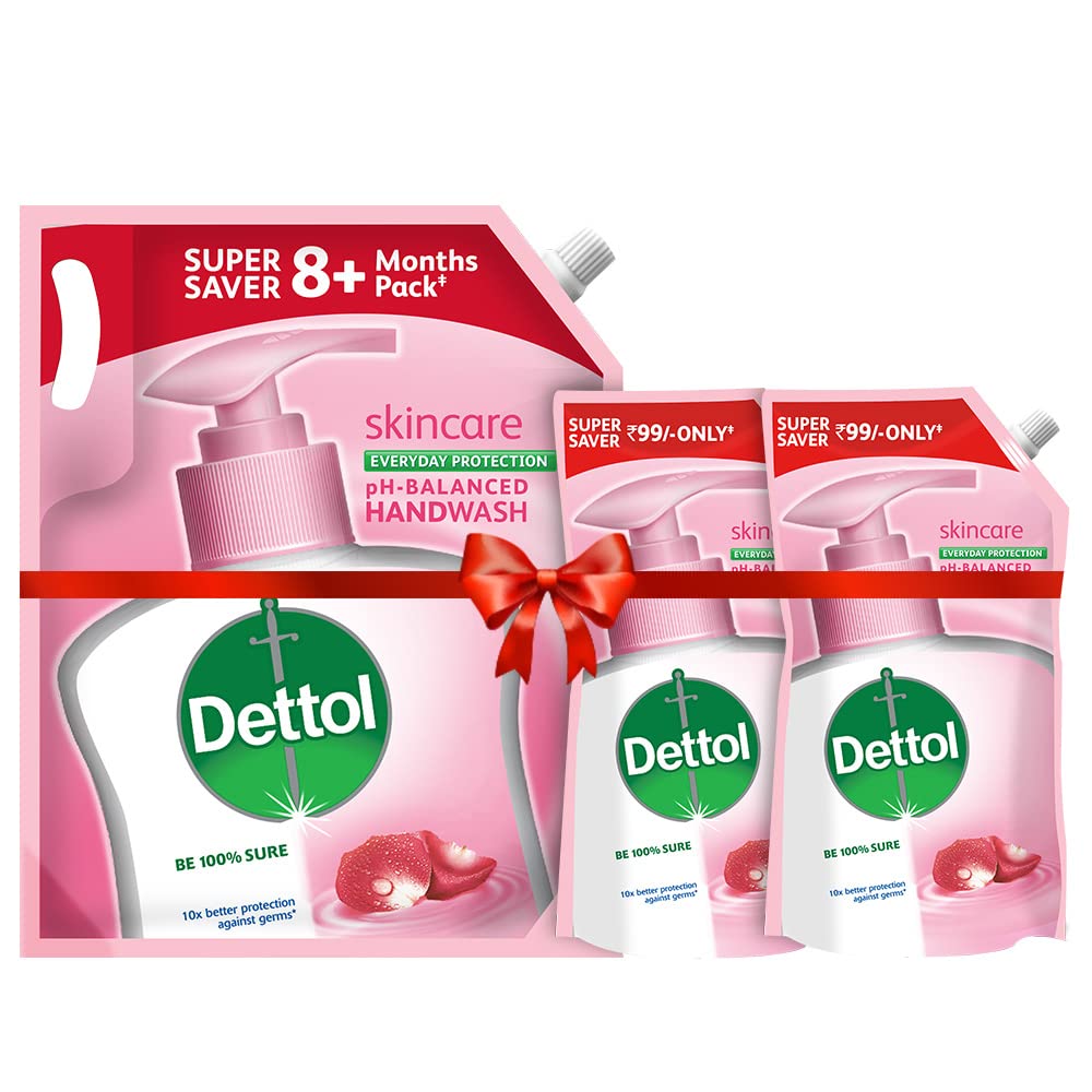 Dettol Liquid Handwash Refill - Skincare Moisturizing Hand Wash, 1500 ml (Price offer) | 10x Better Germ Protection & Germ Protection Handwash Refill - 750 ml (Skincare, Pack of 2)-image-9