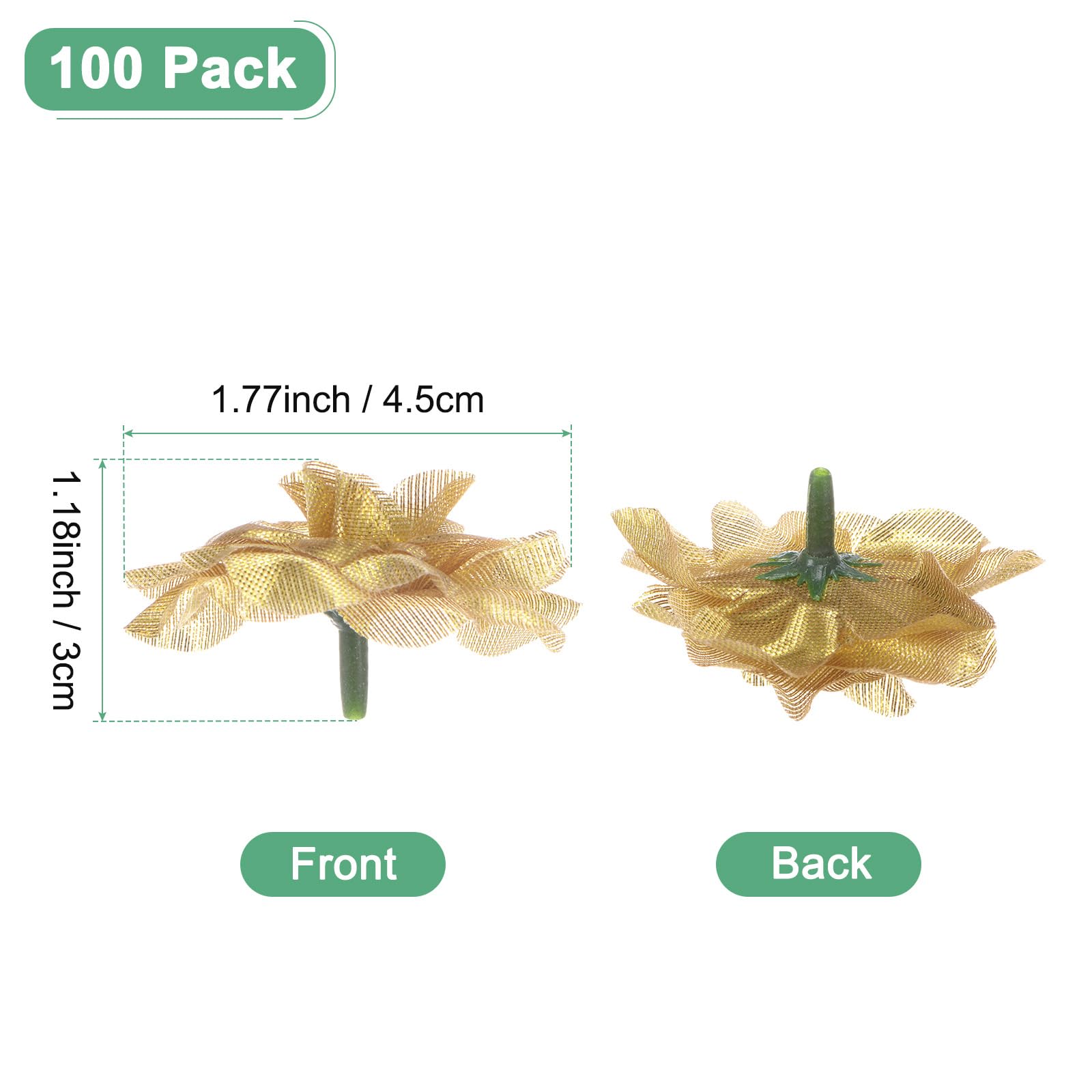M METERXITY 100-Pack Artificial Roses Heads, Silk Faux Rose Head for Wedding/Bouquet/Flower Wall/DIY Crafts/Party Decoration - Image 3