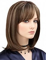 Vista 35 de TISHINING Pelucas rubias cortas en capas para mujeres blancas, longitud de la barbilla, color rubio ceniza, parte lateral, peluca Pixie Bob, cabello