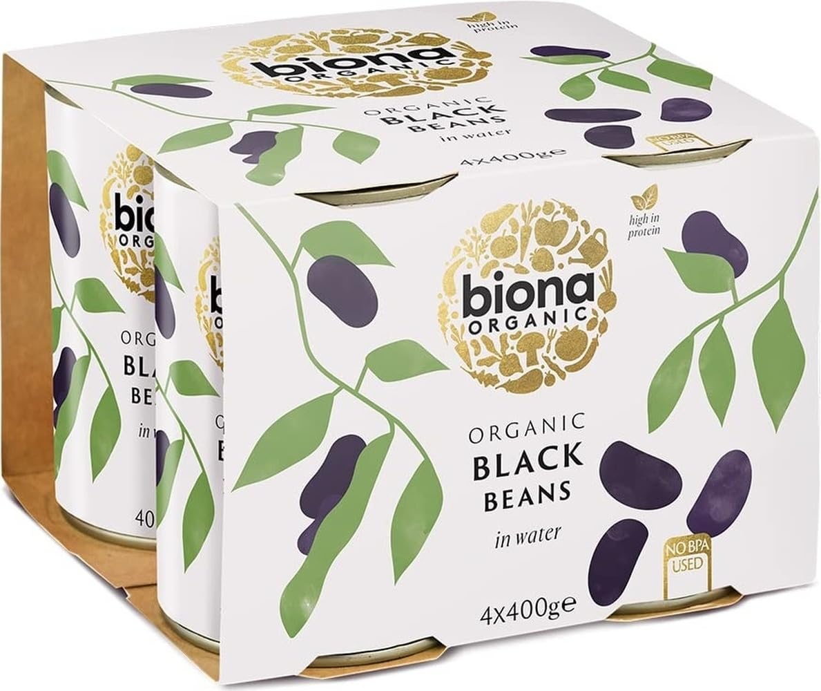 Organic Black Beans 400g x 4 (Biona)