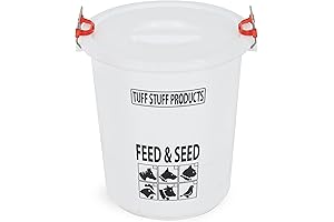 Tuff Stuff Products FS17 17 Gallon Feed Storage Heavy Duty Plastic Drum...