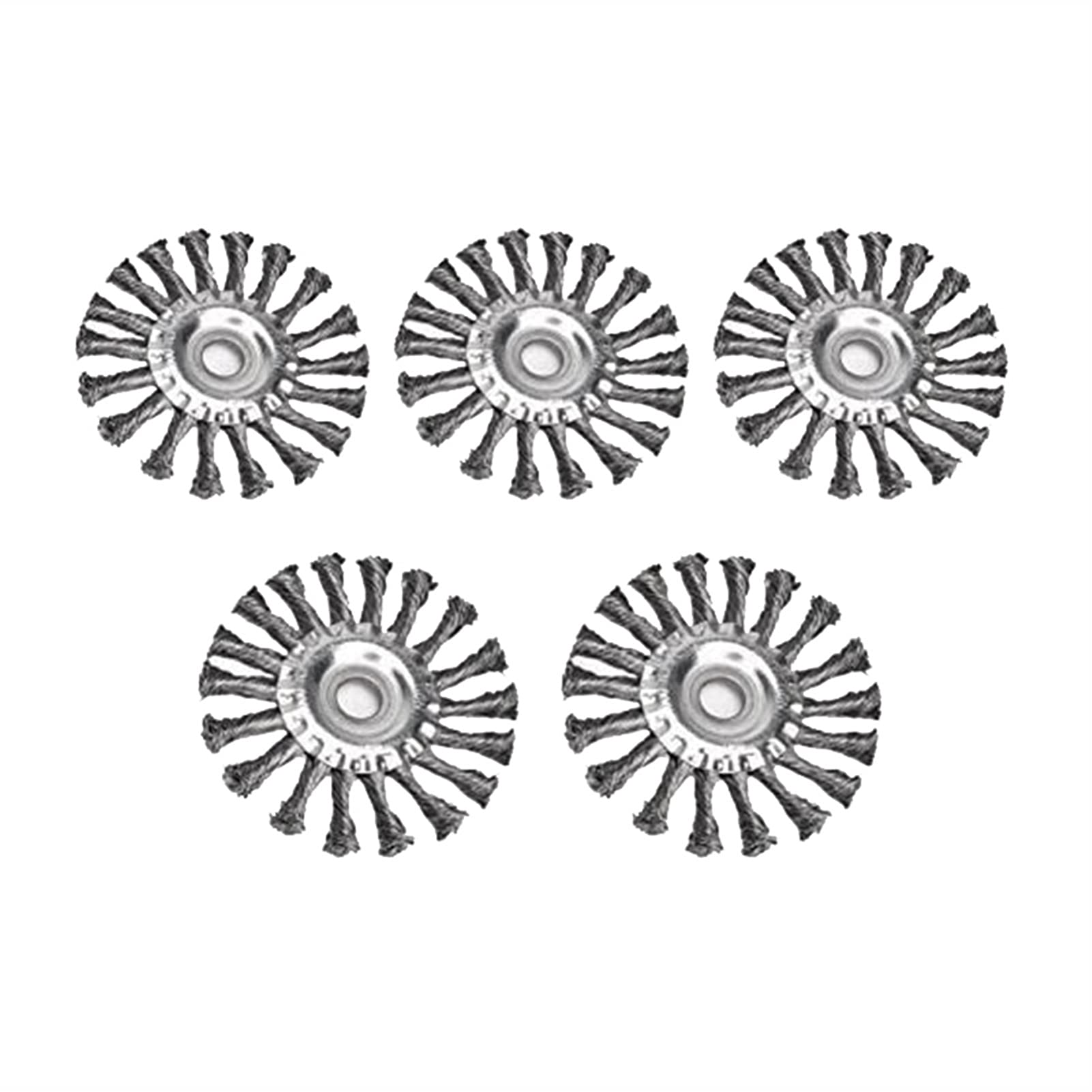 Pennello a Filo Metallico a Filo Piatto da 5 Pezzi da 115 mm per la Ruota del Filo per smerigliatrice angolare per rimozione della Pittura della ruggine, la levigatura, i Dettagli