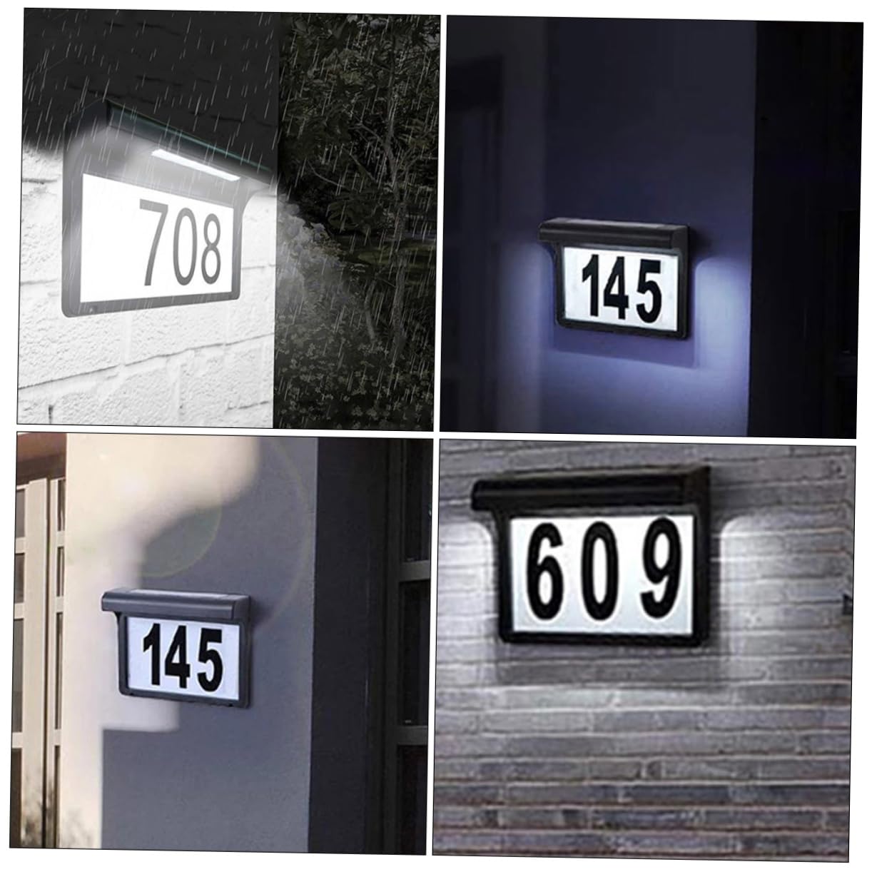 jojofuny Civico Solare Led Da Esterno Segnaletica Solare Per Giardino e Cortile Per Illuminare Numeri Civici Al Buio