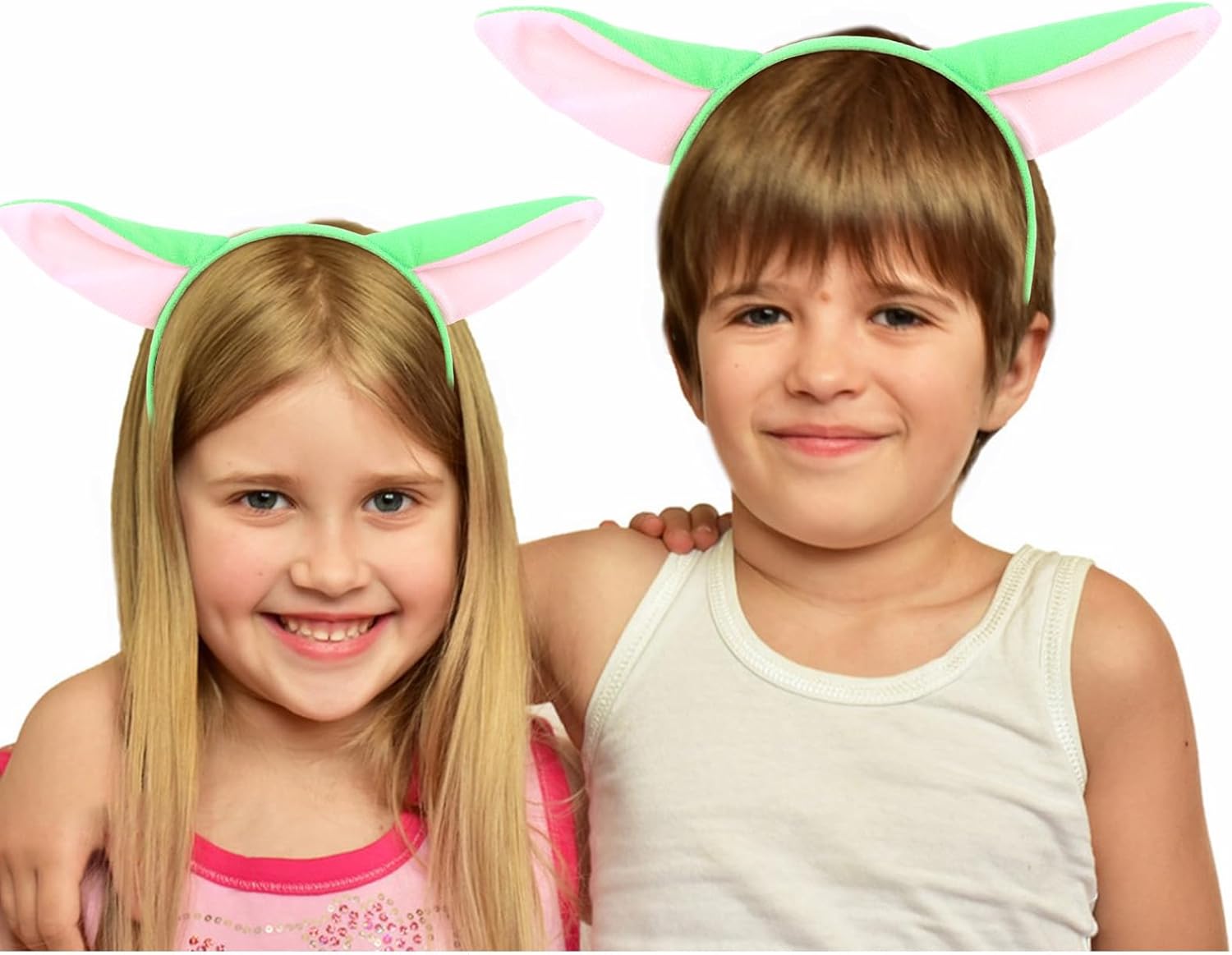 Alien Ears Headband Animal Ears and Horns Headband Adult Plush Cute Ears Headbands Halloween Christmas Festival Theme Party Animal Cosplay Costume Green Headbands for Women - Image 4