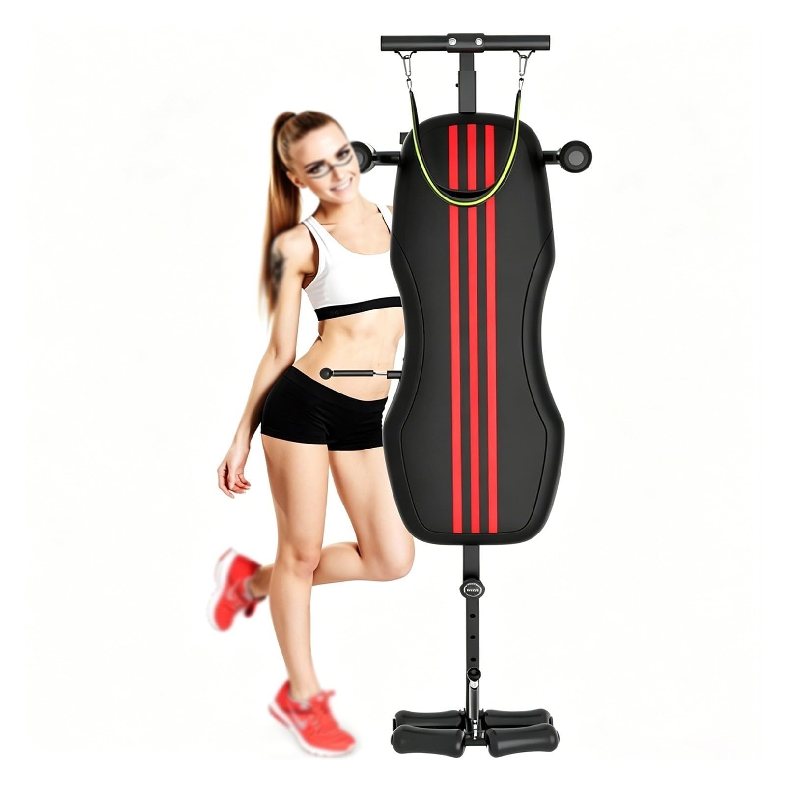 Wirbelsäulenstrecker Gerät,hyperextension Rückentrainer,rückenstabilisator Für Zuhause Fitness,Einstellbare Länge Lendenstützbrett,Ideal Für Massage Und Rückendehnung
