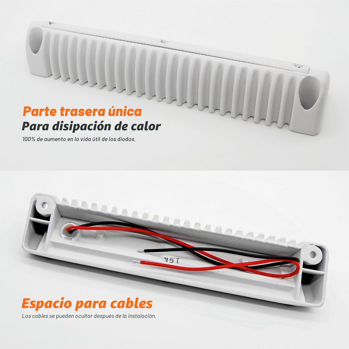Dream Lighting Luz Toldo Exterior LED Estanca para Caravana Camper Autocaravana IP65 Luz de Porche 12volt 720LM Blanco Frío