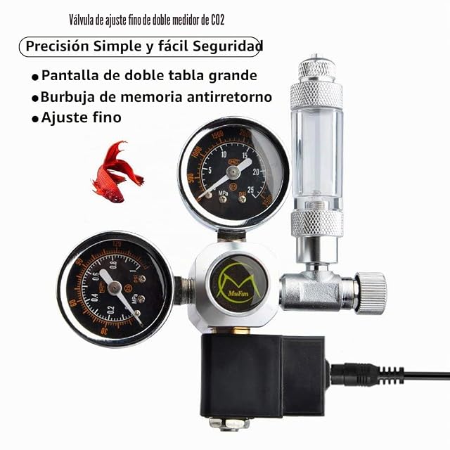 Foto 6 de 7 de Reductor de Presión de CO2 Con Válvula Solenoide, Manómetro y Antirretorno