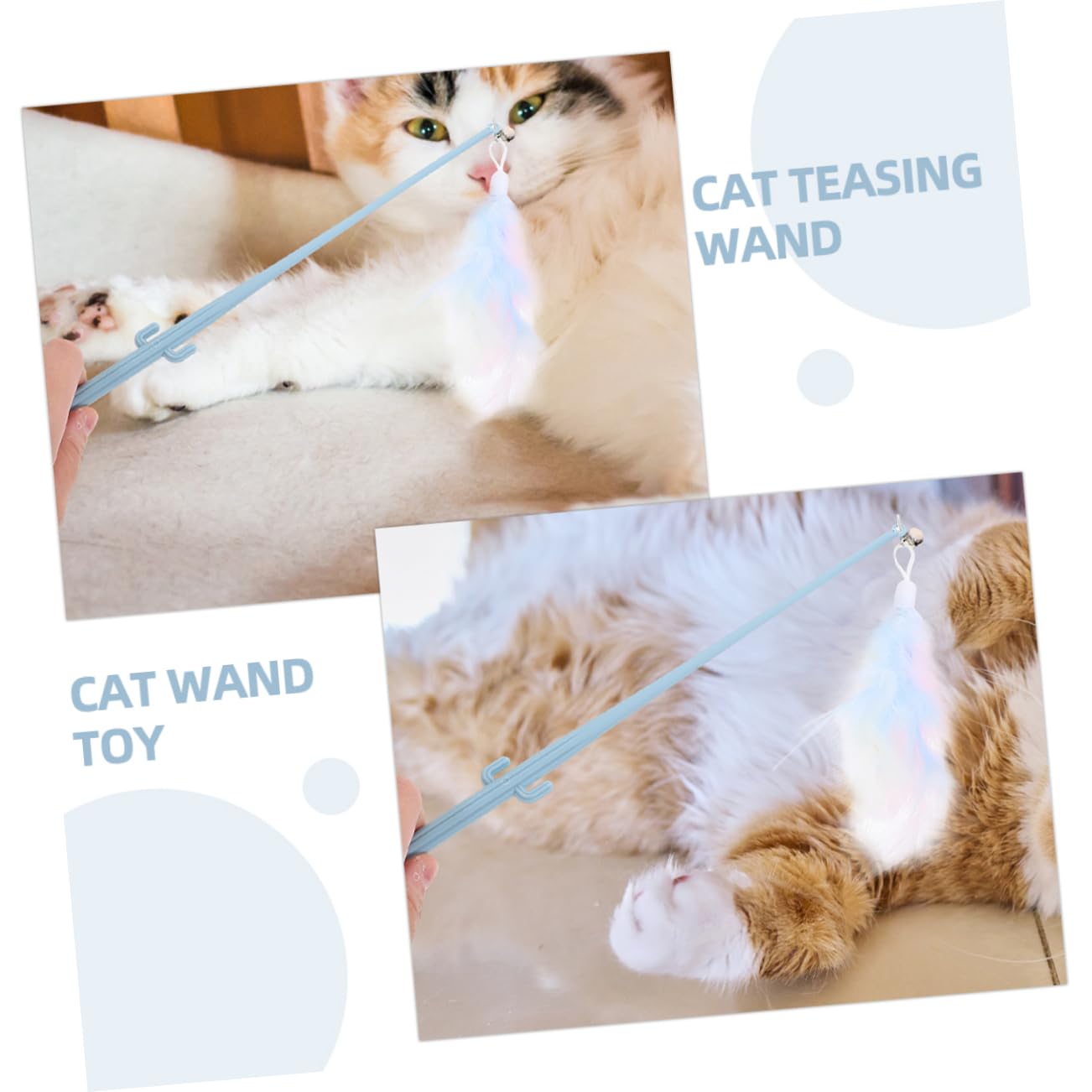 POPETPOP 20 Pièces Chat Teaser taquineries tentures Jouets pour Chats pour s d'intérieur taquin Cactus Canne à pêche Accessoires de Jouet pour la Plume