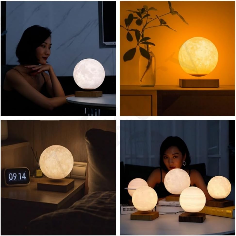 Vifxucy月ライト 磁気浮上 デスクライト 浮遊 月ランプ 3色切り替え