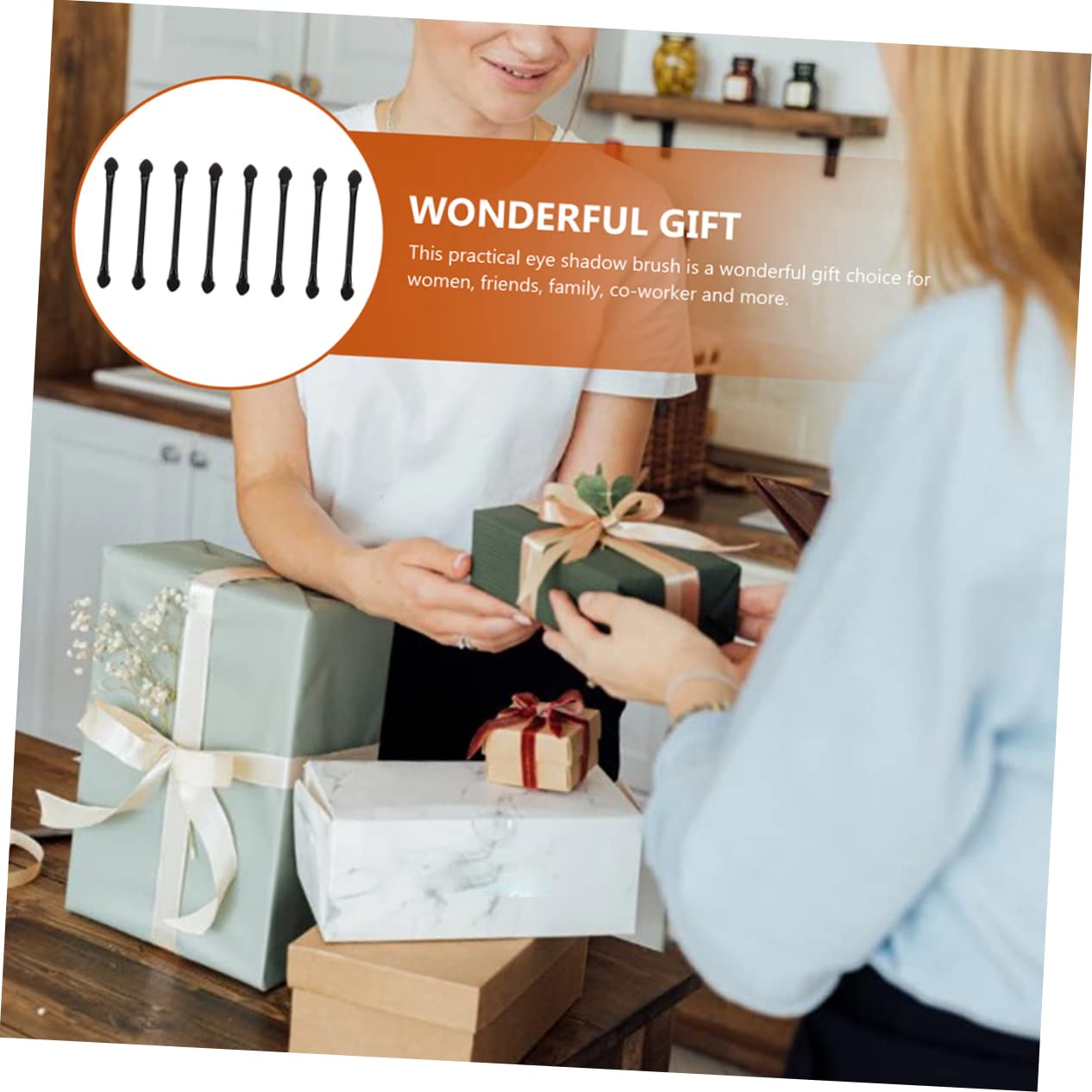 POPETPOP Eyes Lips Makeup Kit 25pcs Eye Shadow Sticks Sponge Brush Sponge Applicator Dual Side Makeup Tool