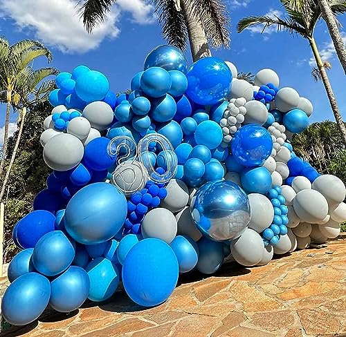 Image of KALOR Light Blue Balloons,100 Pcs 5 Inch Mini Matte Latex Balloons for Balloon Garland Arch, Birthday Decoration, Wedding Party, Baby Shower Decorations