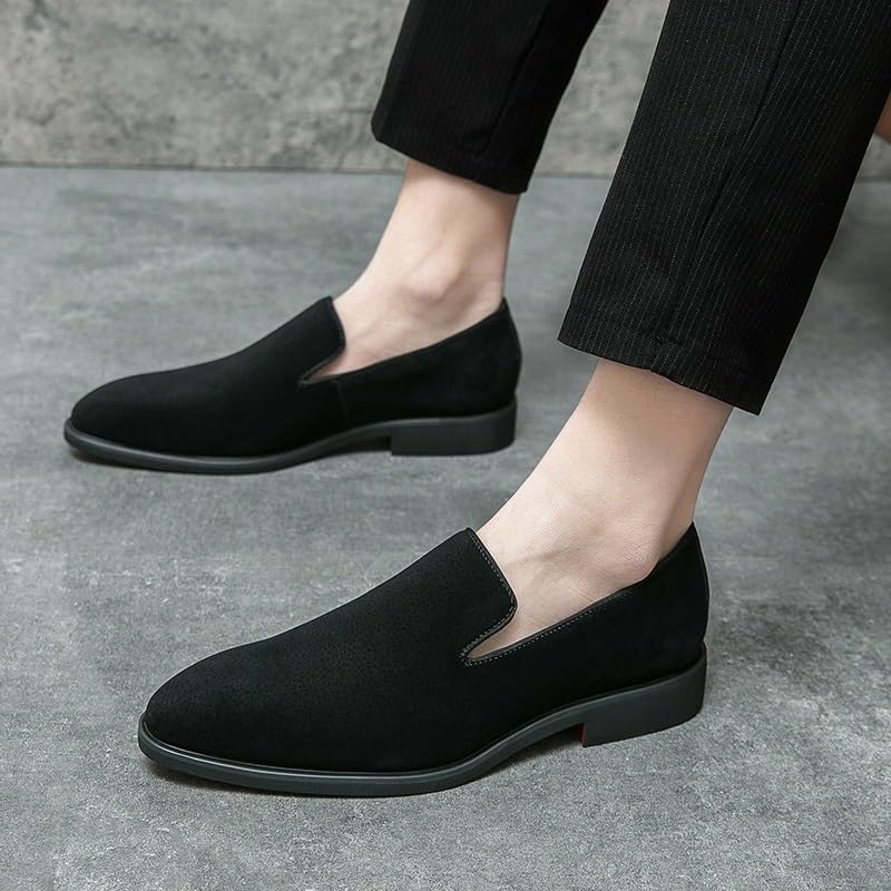 Dress Oxford Formal Shoes for Men's Suede Party Wedding Non Slip Anti-Slip Classic Vegan Pu Leather Plain Toe Slip On Prom2