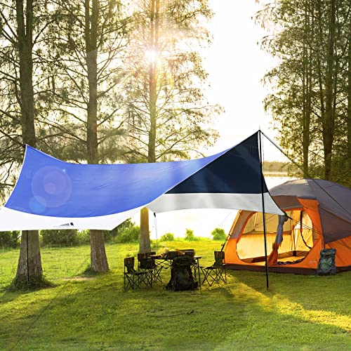 Forceatt 12X14Ft Tarp With 2 Poles, Waterproof Anti-Uv Camping Tarp Car Awning (Upf50+), Lightweight Tarp Sun Shelter Can Be Used With Car,Tent And Hammock In Hiking,Backpacking,Garden And Traveling #TOP7