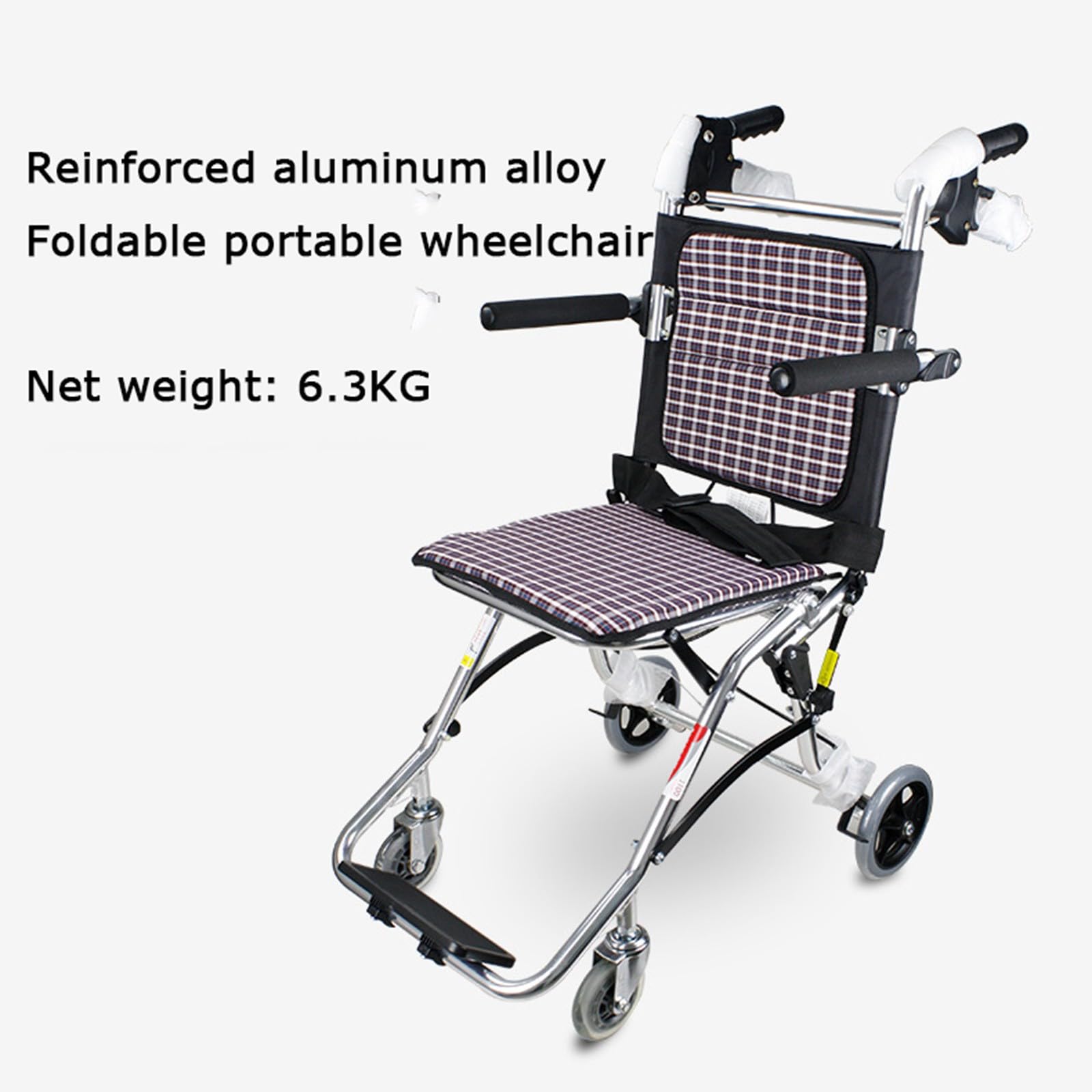 Sillas De Ruedas Plegables Manuales,Silla De Ruedas Plegable Ultraligera Viaje Portátil Pequeño Ligero Manual Silla De Ruedas Tour Durable Ancianos Scooter Silla De Ruedas A