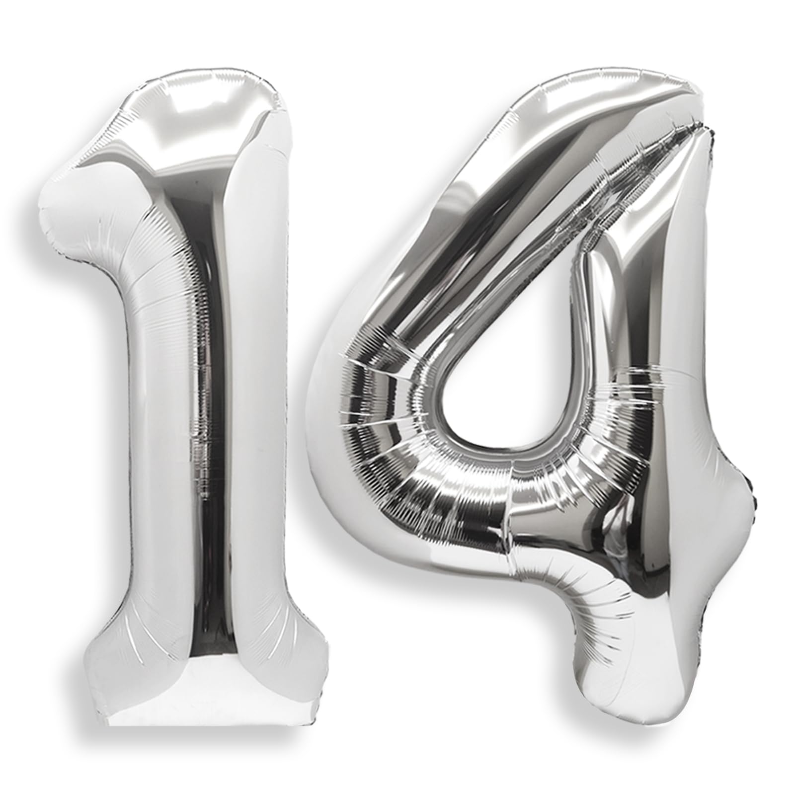 balloon shopruru様へ AULE 40 Inch Large 14 Balloon Numbers Silver, Big Foil Number