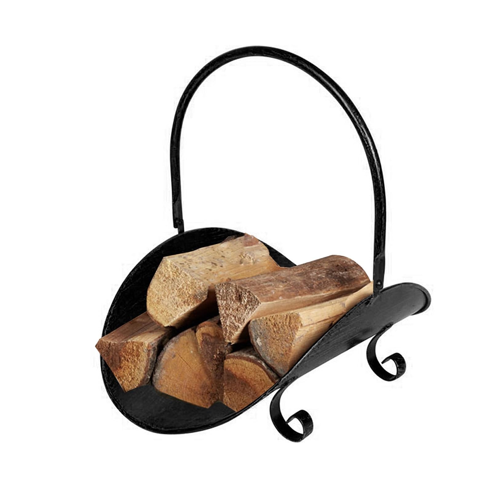 Portalegna da ardere, portalegna da ardere Portalegna in metallo elegante for interni for camino, dimensioni ideali for la casa moderna o classica(Black)