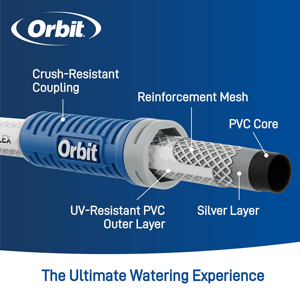 Orbit VersaFlex Tubo da giardino 15,2 x 5/8", leggero, resistente, 400 PSI, facile da impugnare