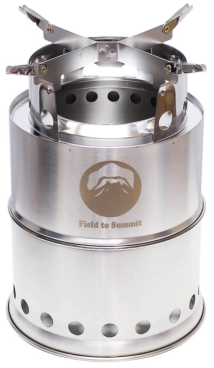 Field to Summit フレイムストーブL OFBFL ウッドストーブ 大型 キャンプストーブ 焚火台 ストーブ 軽量 コンパクト 二次燃焼 携帯用 サブコンロ ステンレス 五徳 熱効率 ポータブル