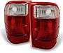 AKKON - For Ford Ranger Pickup Truck Red Clear Lens Rear Tail Light Brake Lamps Replacement Left + Right Pair