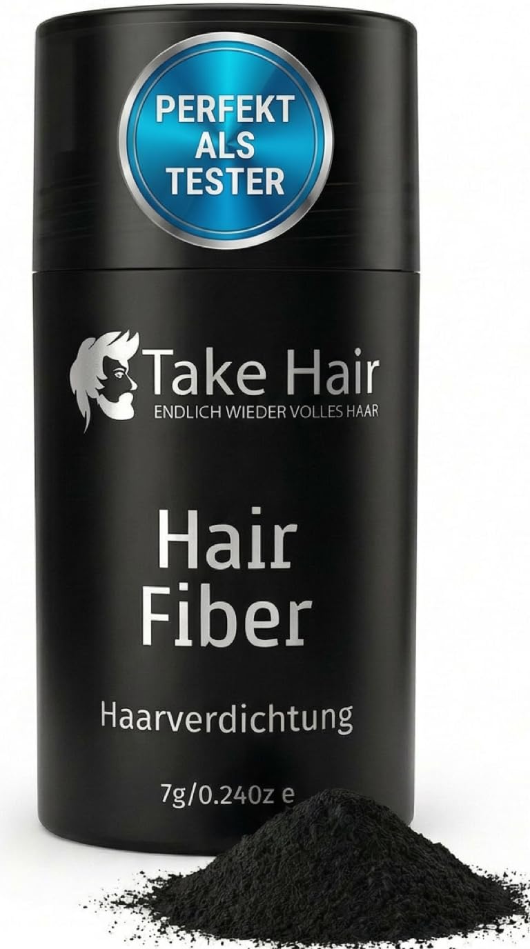 Take Hair Streuhaar für Männer I Hält bei Regen und Wind I 7g Schütthaar zur Haarverdichtung I Hair Fibers I Haarpulver I Streuhaar Männer bei Haarausfall I Haarpuder (Streuhaar Rot)