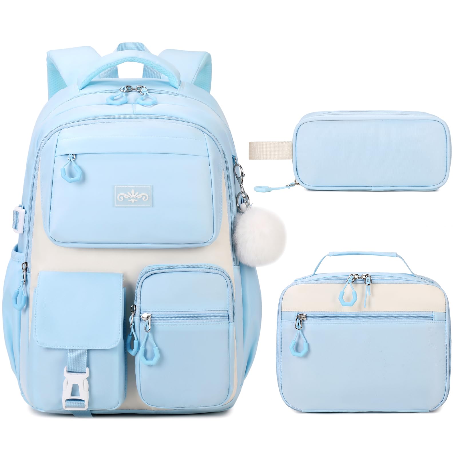 Scothen Backpack for Girls - Girls Backpack with Lunch Box & Pencil Pouch for Teen Kids, Laptop Backpack for Women, School Backpacks for Girl