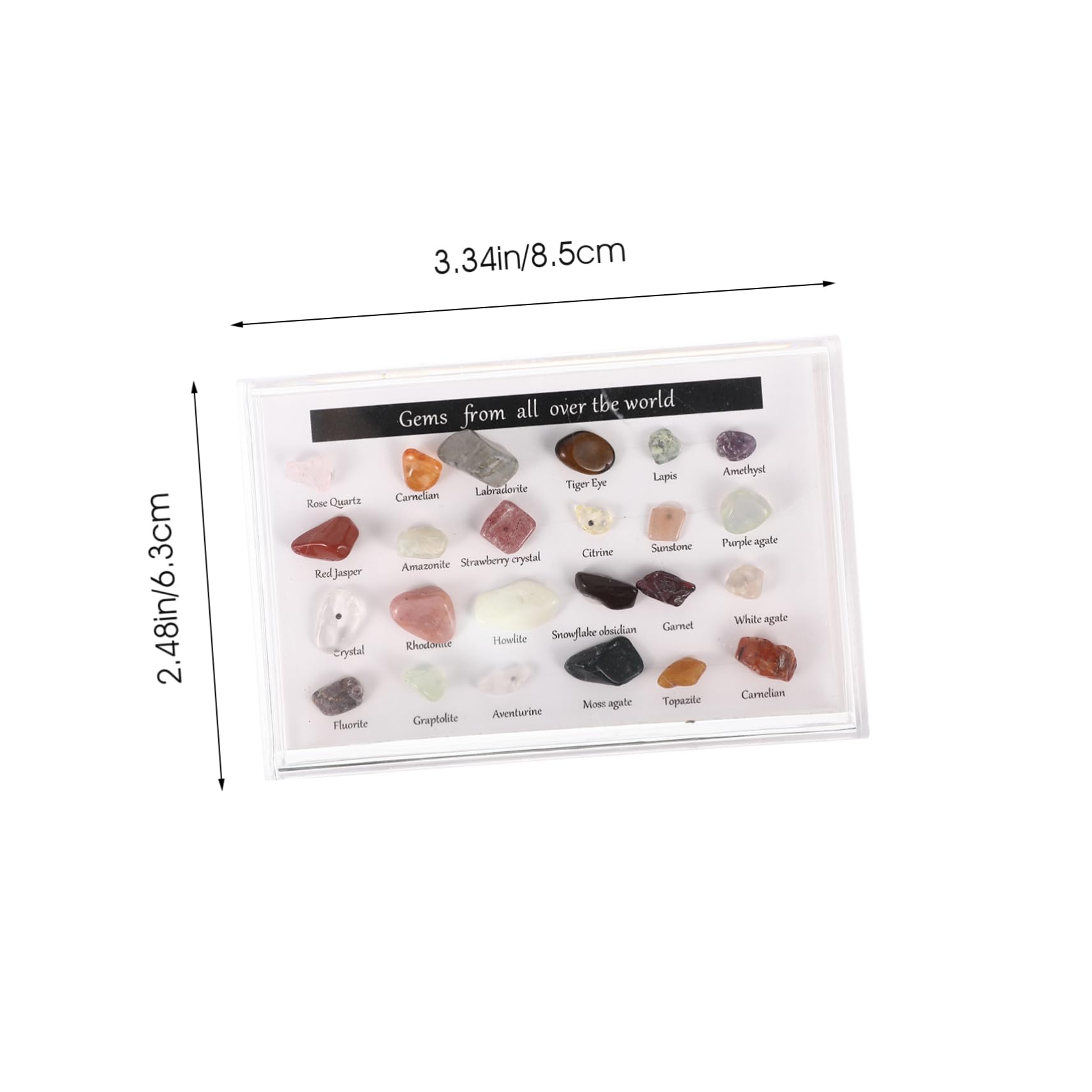 IWOWHERO 24pcs Natural Stone Specimens Set Crystals Polished Stones Decor for Home