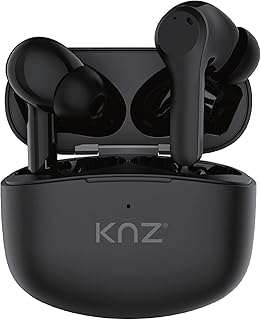 KNZ PUREFECT True Wireless Stereo Earbuds with Hybrid Active Noise Cancellation, Environmental Noise Cancellation (ENC) and Ambient Mode, Bluetooth 5.2, Wireless Charging, USB C, IPX5, Immersive Sound