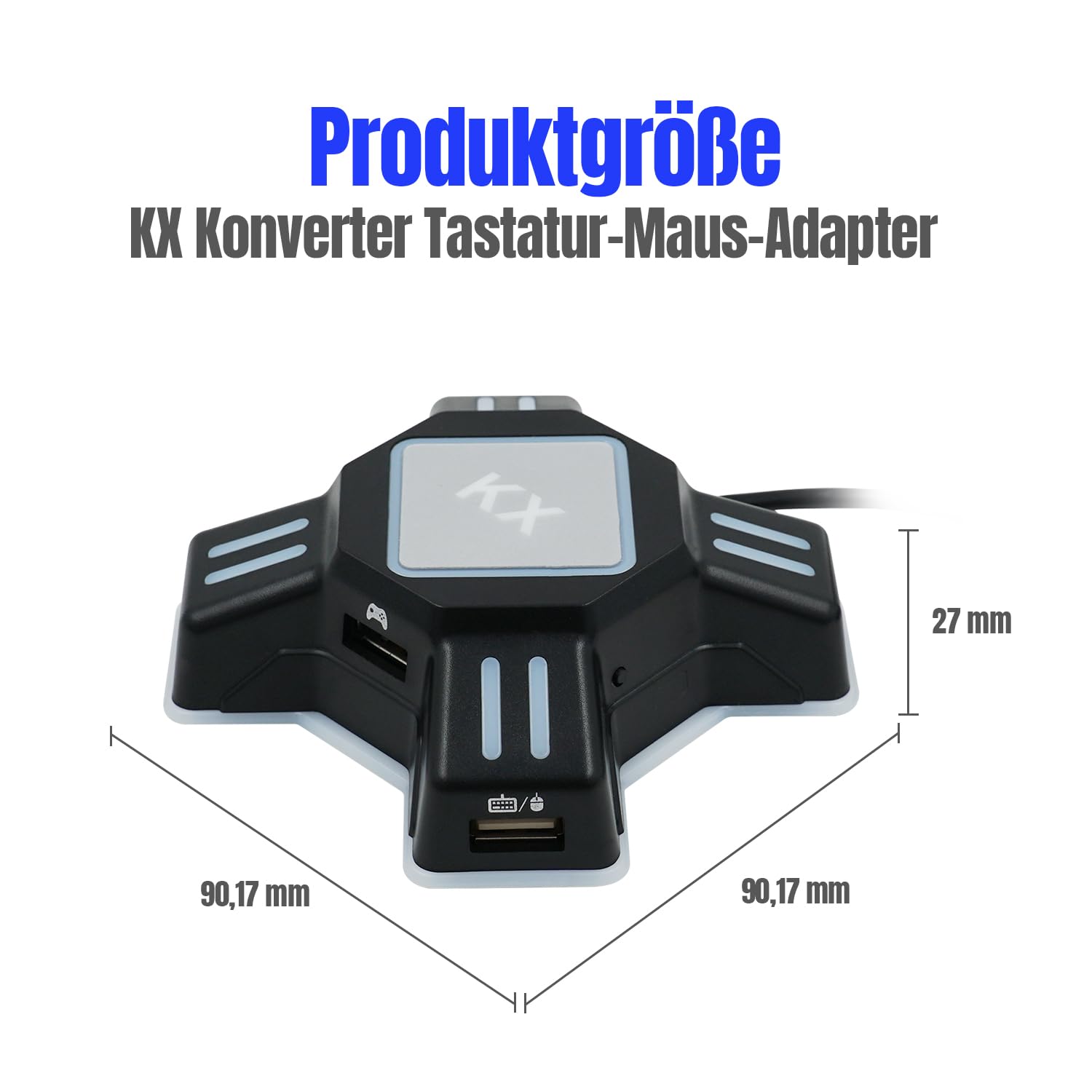 Mcbazel Gaming Tastatur und Maus Adapter für Switch, PS4, PS3,Xbox One, Kabelgebundene Tastatur und Maus Konverter, Unterstützung für FPS-Spiele Nicht für Switch 2
