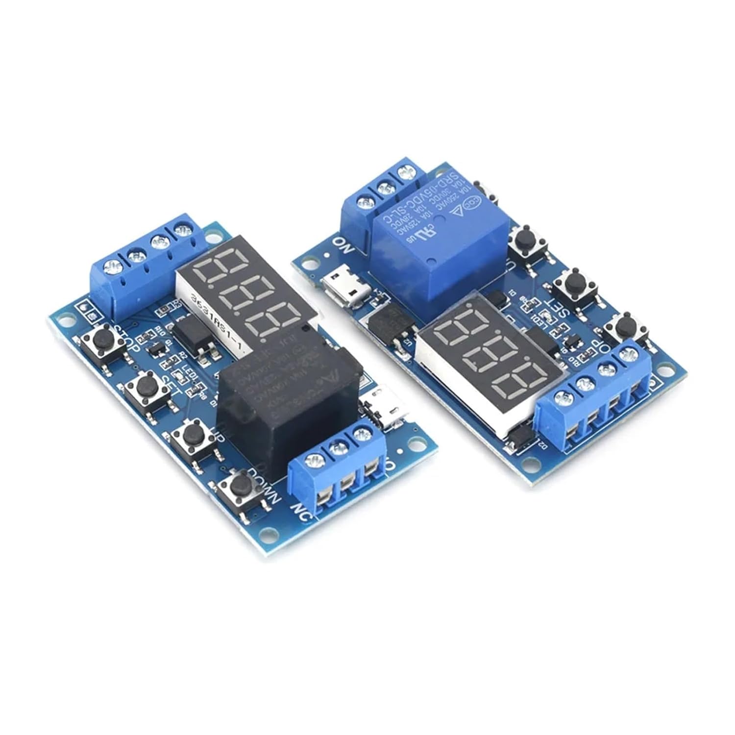Relay Module PLC 6-30V Relay Module Switch Adjustable Off/on Switch Micro USB 5V(Black)