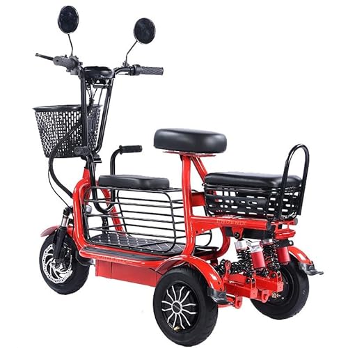 大人のための 3 つの車輪の電気移動性のスクーター、高齢者のための 3 つの座席持久力 60 キロメートルの超軽量の携帯用スクーターが付いている折る電気車椅子のスクーター(C)