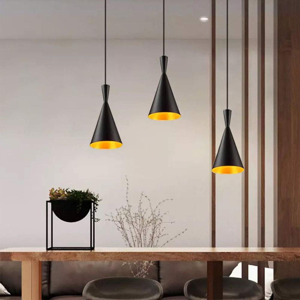 B·LED BARCELONA LED BarcelonaLED Nordic Industrial Lampa wisząca Vintage E27 Retro Metal Oświetlenie wewnętrzne Złote Czarne Aluminium