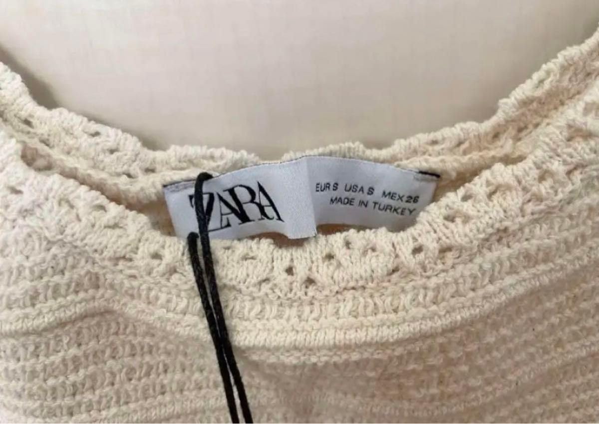 新品タグ付き！！ ZARA ジュエルニットトップス 新品タグ付き！！ ZARA ジュエルニットトップス - メルカリ
