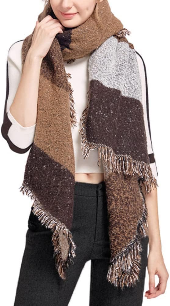 JFAN Sciarpa Donna Foulard Plaid Stola Donna Tartan Grande Scialle Abbigliamento Invernali per Moda