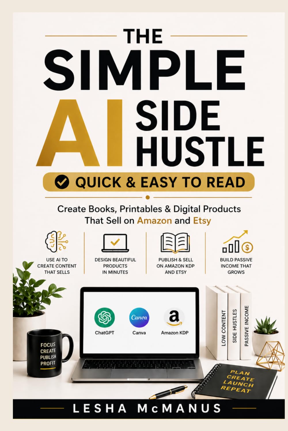 The Simple AI Side Hustle: Create Books, Printables & Digital Products that Sell.