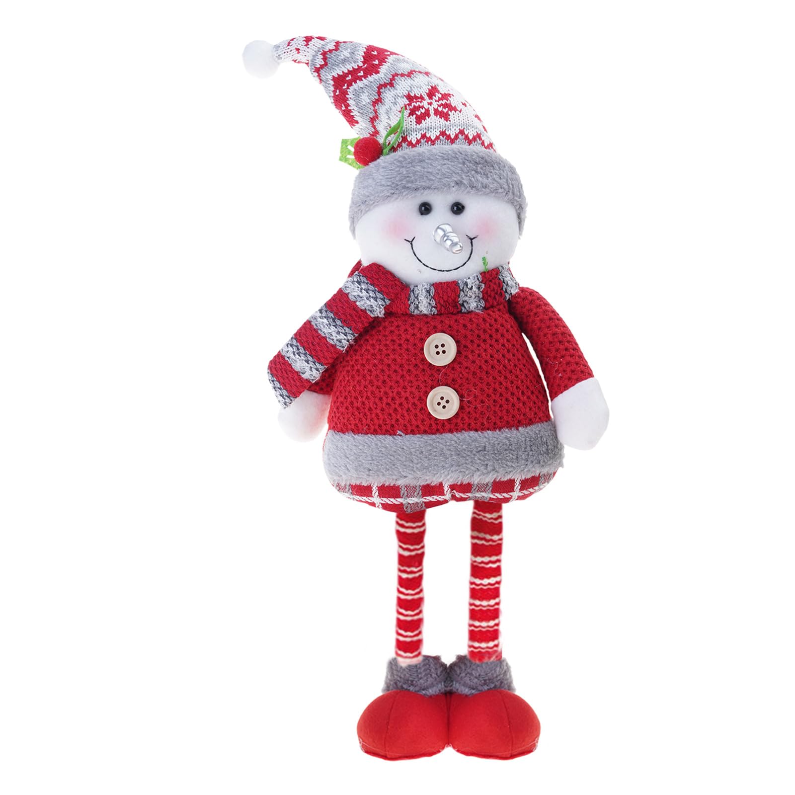 Buxuaaaa B Height Christmas Plush Doll Decoration For Living Room, Edroom & Holiday Parties Expandable Festive Centerpiece Christmas Stuffed Figures Doll Ornaments Plush Toy For Standing Toy For Holiday
