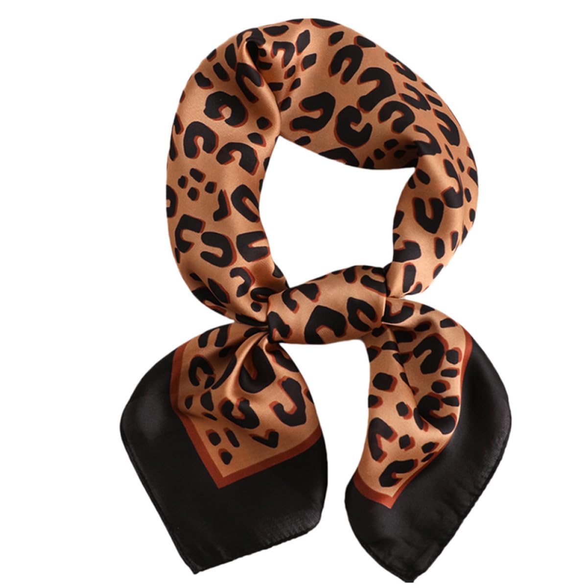 LIFKOME Pañuelo Cuadrado Leopardo Bufanda Fina Para Pelo y Cuello Accesorio Para Bolso y Sombrero