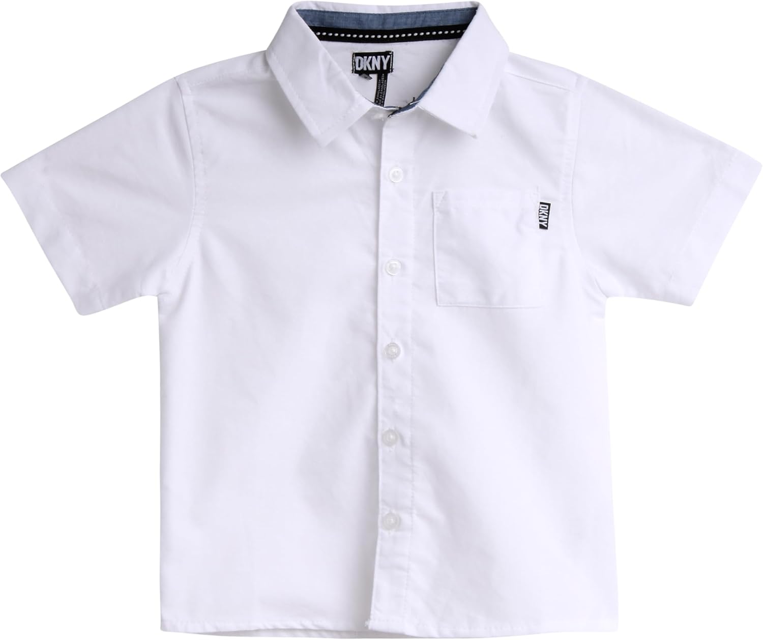 DKNY Toddler Boys Pants Set - 2 Piece Short Sleeve Boys Button Down Shirt and Canvas Pull On Kids Pants Toddler Clothes - Image 6