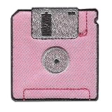 e Geschenke !! Aufnäher/Bügelbild - Diskette Floppy - mehrere Farben auswählbar 5,5 x 5,5 cm - by catch-the-patch® Patch Aufbügler Applikationen zum aufbügeln Applikation Patches Flicken, Farbe:rosa
