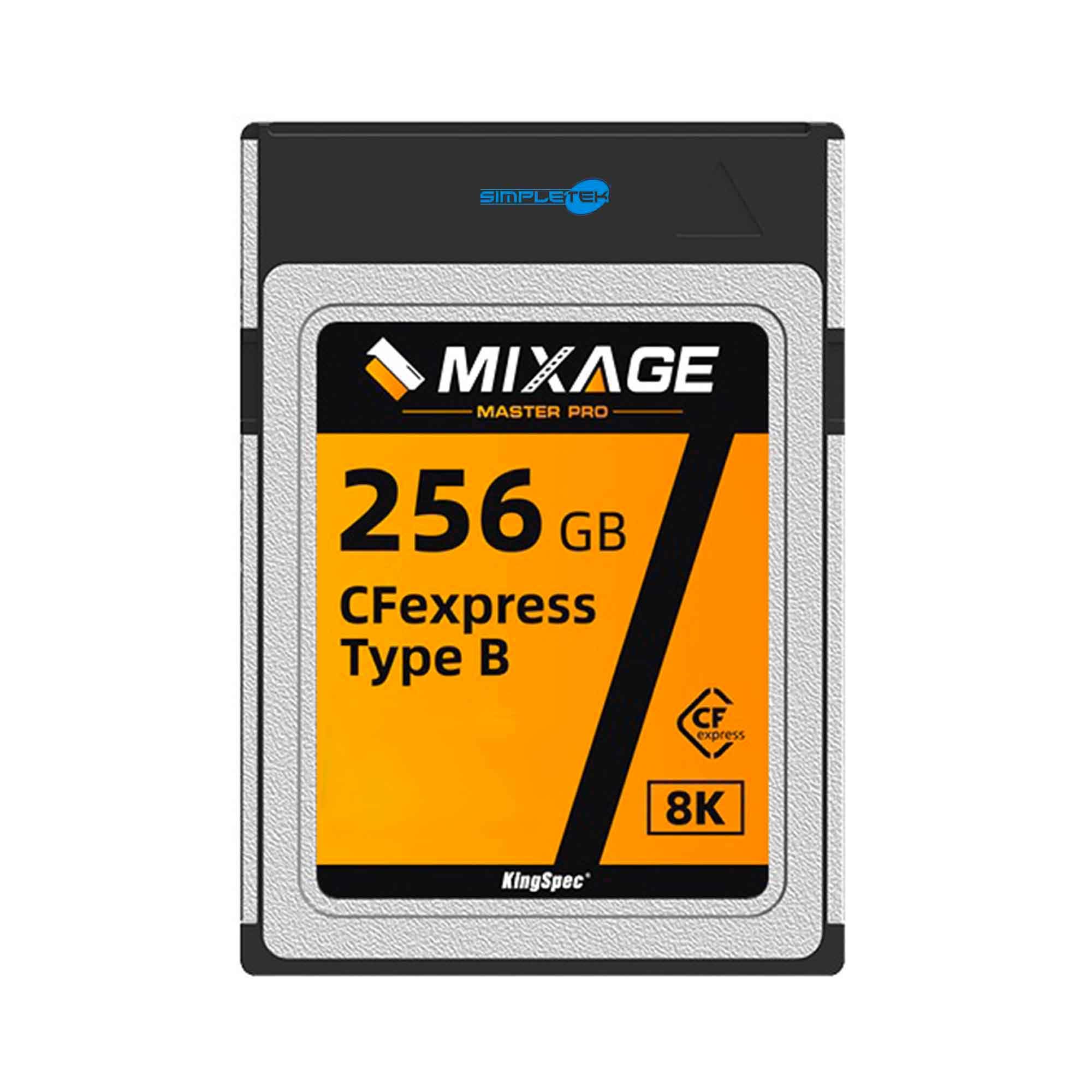 Simpletek – Tarjeta de memoria Compact Flash Express CFexpress Video Foto Profesional | 256 GB, 1500 MB/s, 4 K, 8 K