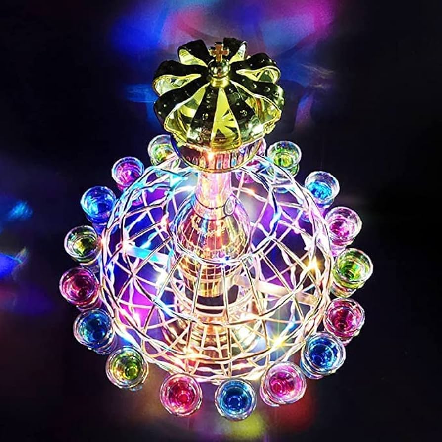 Amazon｜テキーラ地球儀 回転可能 12カップ LED テキーラ 地球