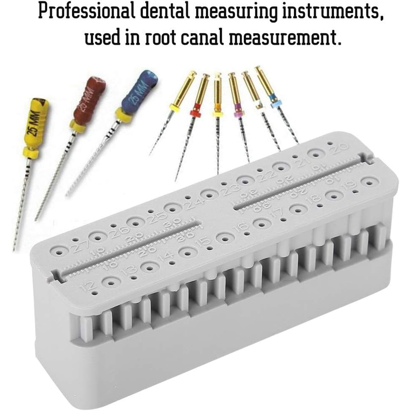 3pcs Supporto per Strumenti di Misura Endodontici Dentali Blocco di Lime Endodontiche Autoclavabili Righello per Strumenti di Misura(Color:Grigio)