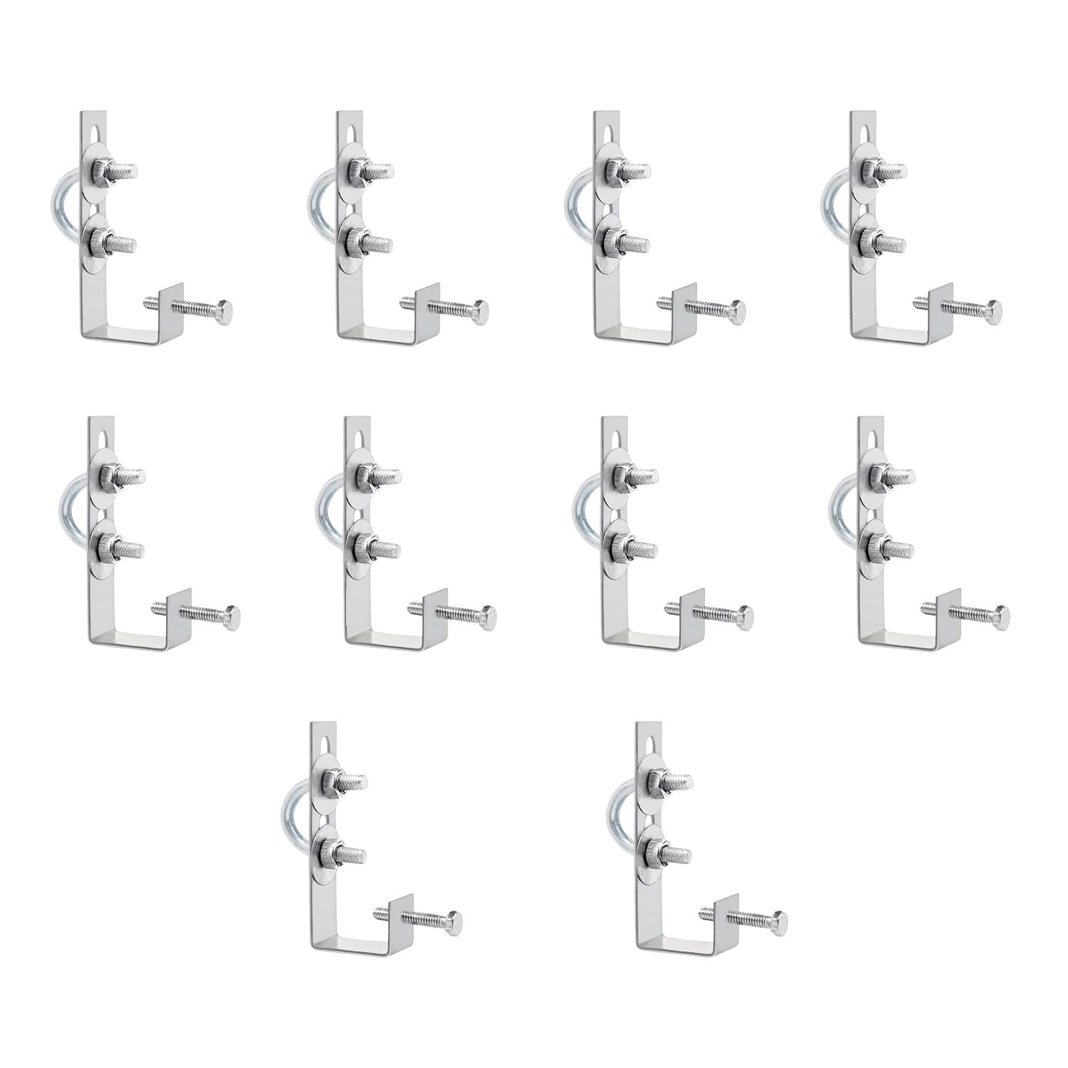 Solar Panel Cleaning Hanger Clamp 1/2 Inch, Galvanized Material, Easy Installation, Fits All Solar Panel Frames, Durable Support for Plumbing Pipes and Efficient Cleaning ((Pack of 10))-image-6
