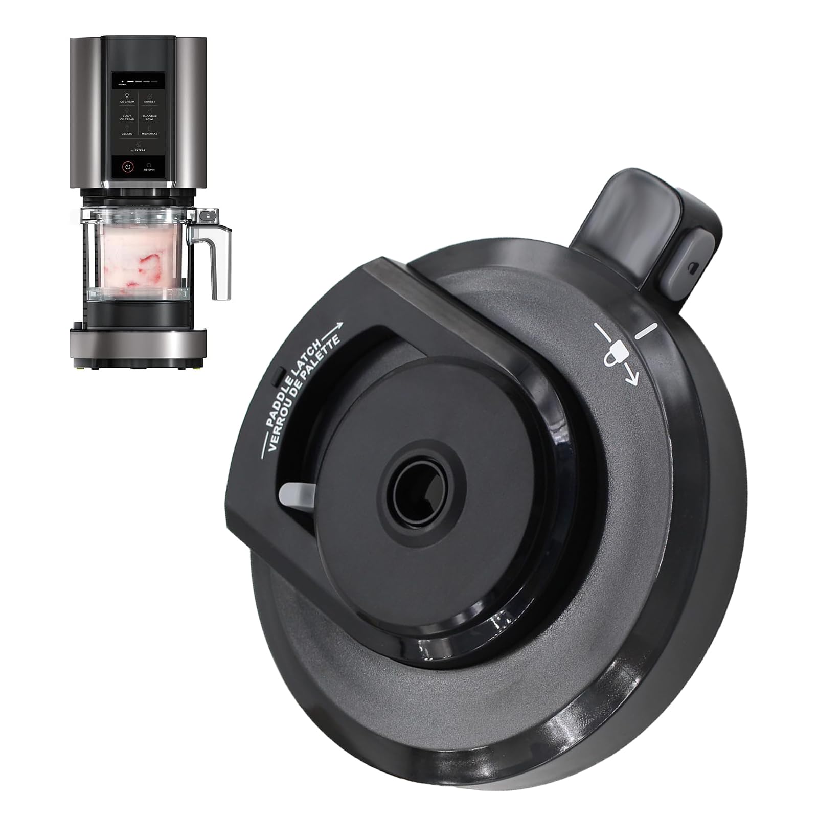 Couvercle extérieur pour sorbetière Ninja, pour sorbetière Ninja Creami, Compatible avec Nc299amz/Nc301/Nc300, Couvercle de rechange réutilisable