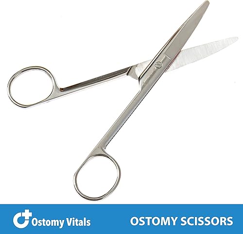 Miniatura 3 de Tijeras de ostomía prémium Tijeras de ostomía para cortar bolsas de estoma Punta redonda roma