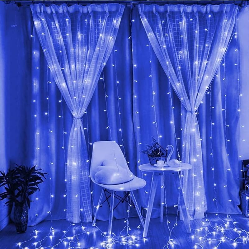 Image of Desidiya 12 Meter (39Ft) LED Rice String Lights - Blue Fancy Decorative Fairy Lights for Indoor Outdoor Use, Bedroom, Wedding & Festival Ambience Pack of 2
