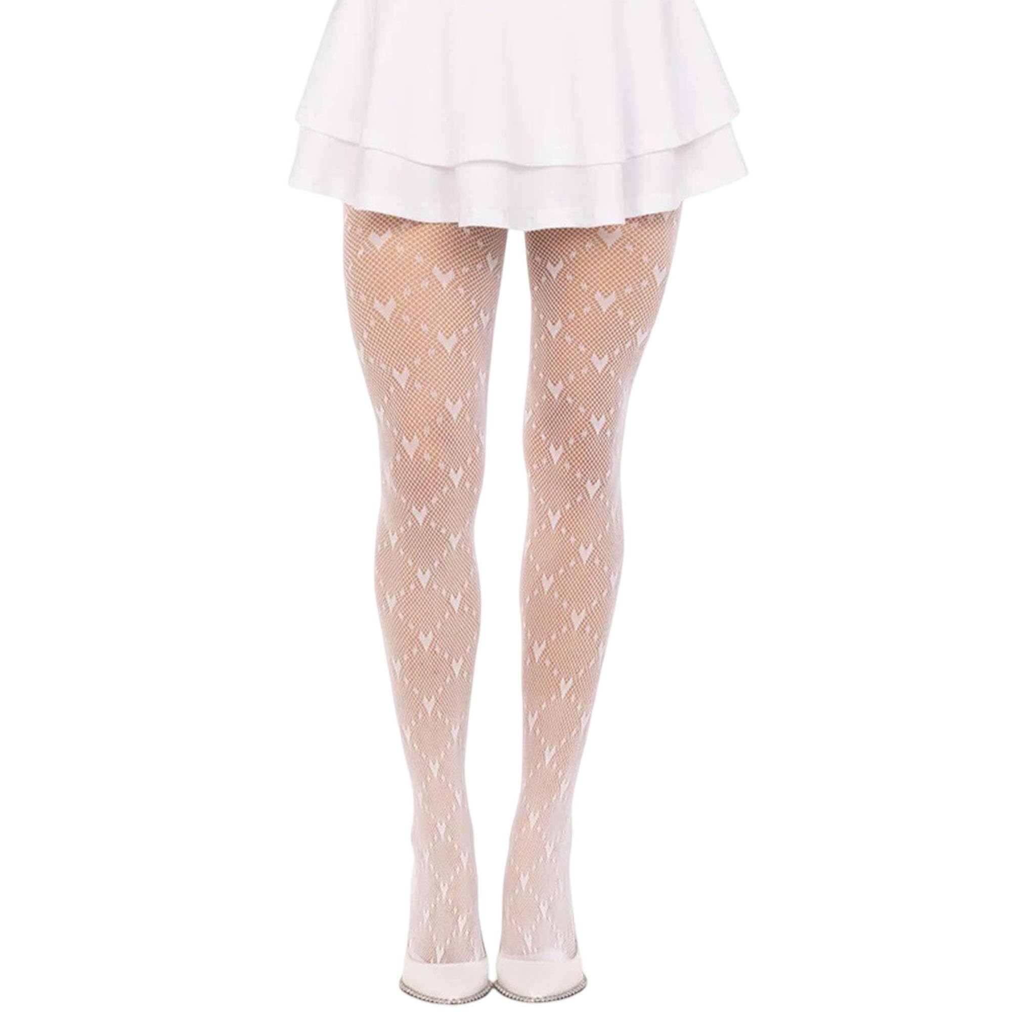Lace Tights Black White Patterned Tights for Women Fishnet Stockings for Women Halloween Costumes Parties